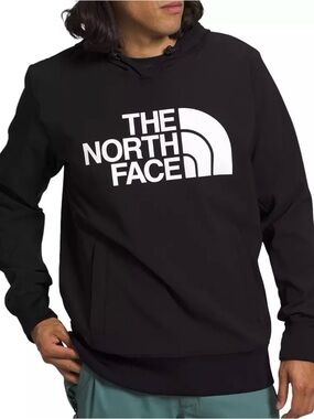 The North Face Black Pullover Hoodie with White Logo Graphic